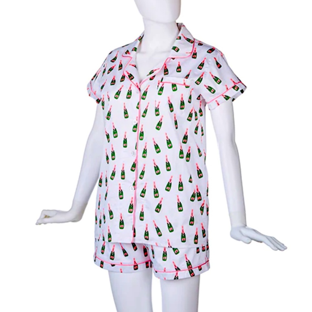 Champagne Pajama Set with Shorts by A Thing Created